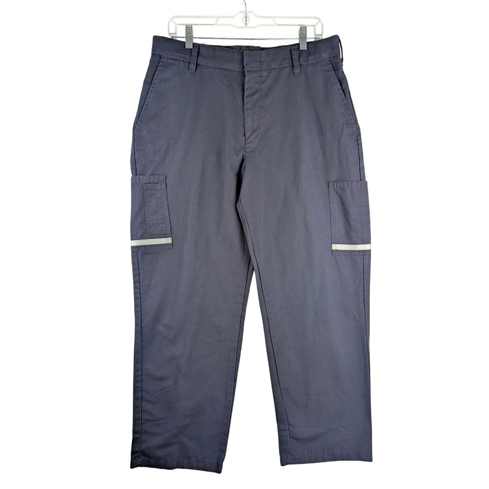 FedEx Cargo Work Pants Mens 34 Navy Blue Reflective Stan Herman VF Imagewear